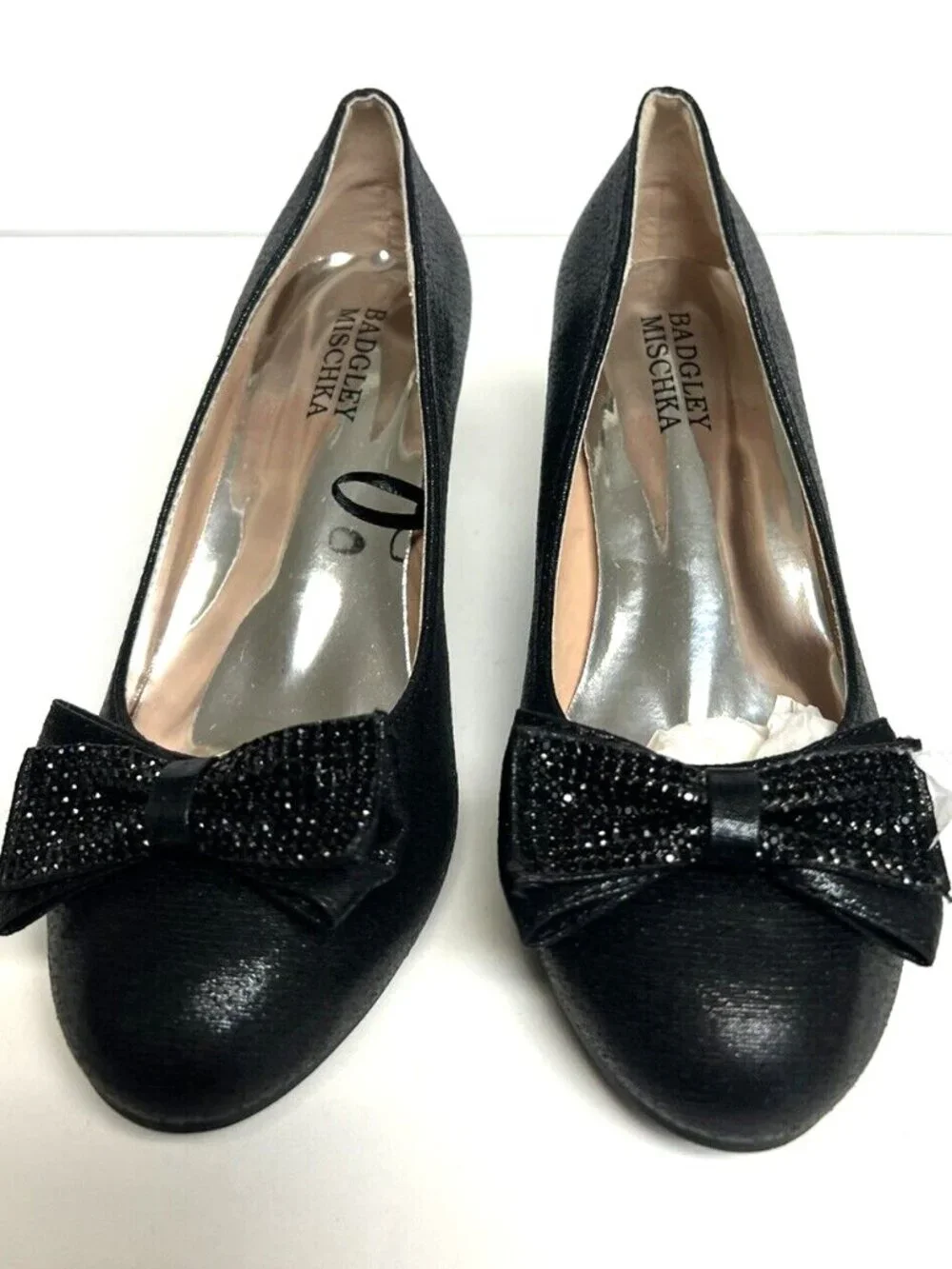 Badgley Mischka Girls Janelle Pump Heel Black Size 3 M Big Kid